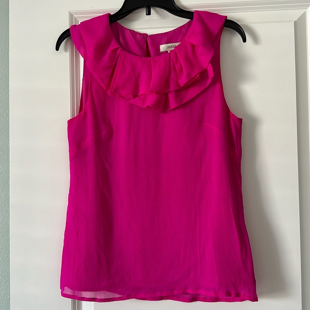 J Crew Silk Pink Blouse Sz XXS